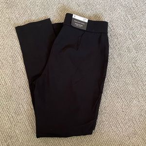 Black Cropped Work Pants